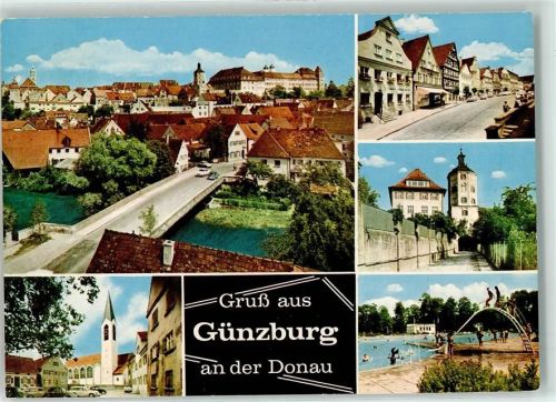 Günzburg Schloß Schwimmbad Wasserrutsche Stadt-Turm