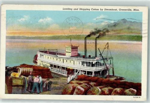 Loading and Shipping Cotton by Steamboat Greenville