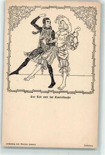 Deutsche Volksspiele und Märchenspiele Nr. 16 - Der Tod und der Landsknecht sign. Hoerner Getrud