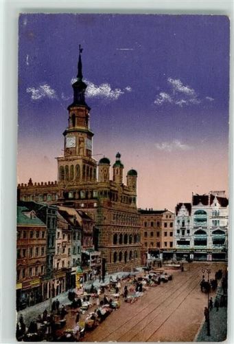 Posen 1917 Ort handschriftlich Litfaßsäule