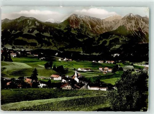 Obermaiselstein mit Sonnenkopf Rotspitze Entschenkopf Nebelhorn u. Rubihorn