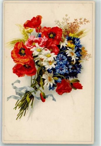 1918 Serie 2292 Feldblumen Klatschmohn Kornblumen Margerithen