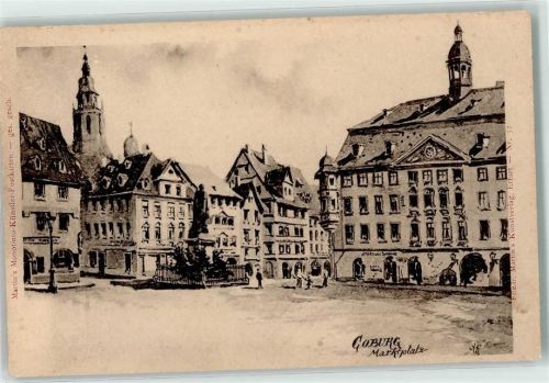 Coburg Marktplatz sign. AR
