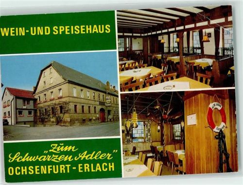 Erlach Gasthaus Wein- u. Speisehaus Zum schwarzen Adler Rettungsring