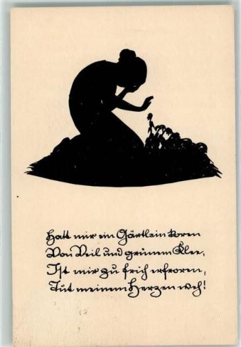 1927 Gedicht Maientag sign. Anneliese Zeller AK