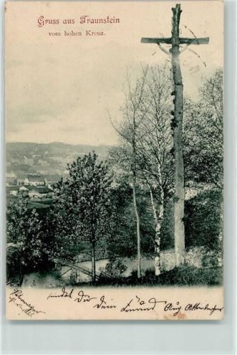 83278 W8220 Traunstein , Oberbay Foto AK Hohes Kreuz
