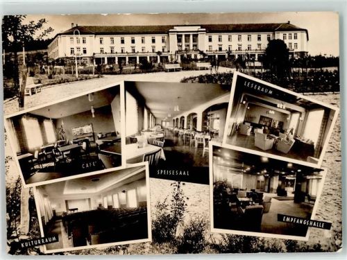 Antonshöhe Sanatorium für natürliche Heilweise Leseraum Kulturraum Speisesaal Empfangshalle Cafe