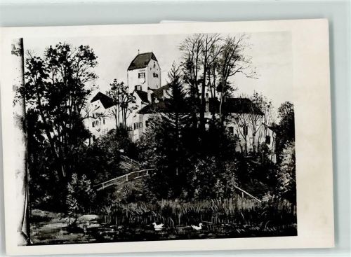 85567 W8018 Oelkofen b München - Schloß Oelkofen Schloßteich Enten