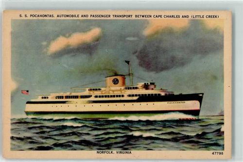 Norfolk Schiffe Fähre S.S. Pocahontas Cape Charles und Little Creek