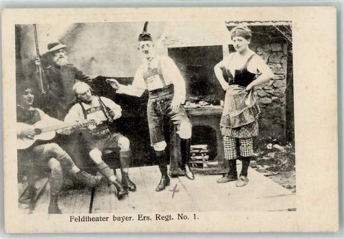 1918 Feldtheater bayer.Ersatz Regiment Nr.1 Travestie