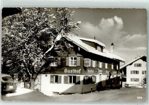 Kranzegg Winter Gasthaus Metzgerei Mohren Oldtimer