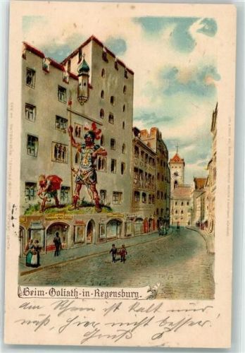 Regensburg 1900 Gasthaus beim Goliath
