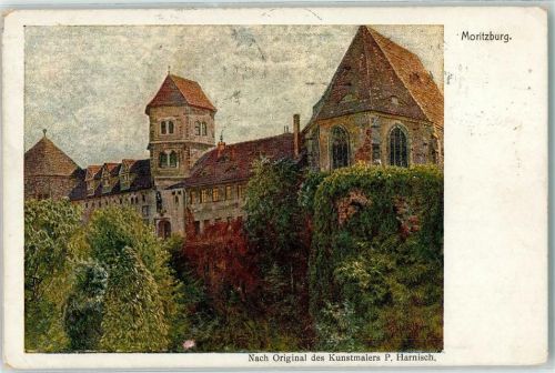 Moritzburg nach Original des Kunstmalers P. Harnisch