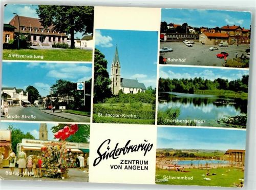 Süderbrarup Amtsverwaltung Bahnhof Große Straße St. Jacobi Kirche Thorsberger Moor Brarup Markt Schwimmbad