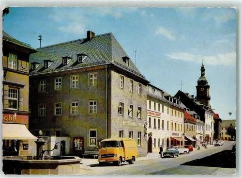 Wunsiedel Maximilianstraße Postauto Brunnen Kirche Gasthaus Kronprinz zu Bayern