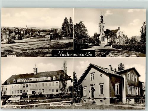Niederwiesa Kirche Polytechnische Oberschule Rathaus