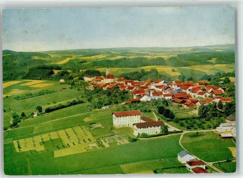 94107 W8391 Untergriesbach , Niederbay Gebrauchsspuren Schullandheim Untergriesbach Fliegeraufnahme