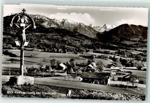Traunstein Hochberg Wegkreuz Kreuzigung Christi Hund Loferer Steinberge Hüttenstempel