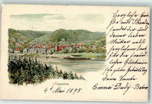 Bad Schandau 1898 Bahnpost Dresden Rom Zug 450 4.5.1898