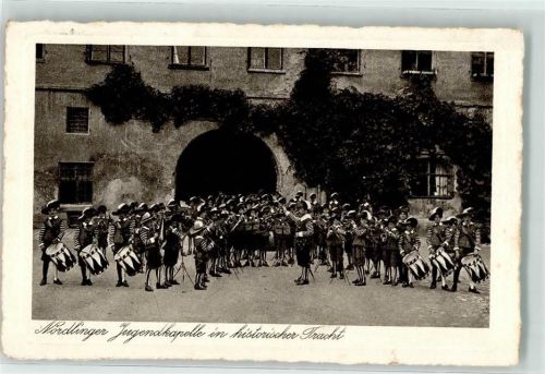 86720 W8860 Nördlingen 1905 - Jugendkapelle in historischer Tracht