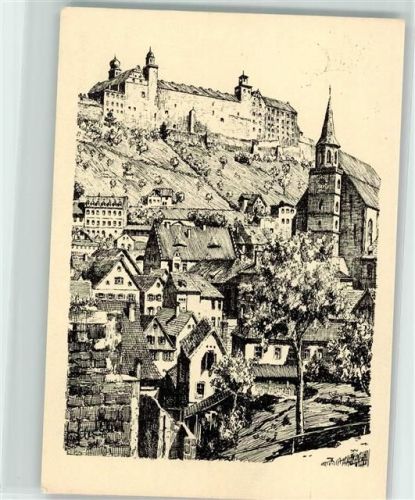 Kulmbach Plassenburg Kirche sign. Karl Winkel