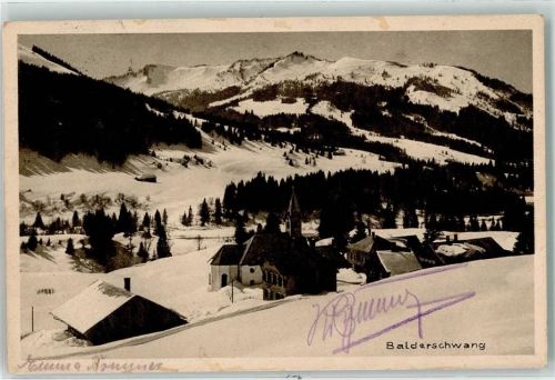 Balderschwang Winter mit Feuerstädterkopf