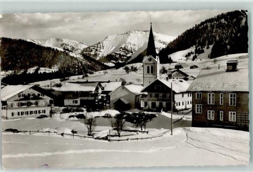 Steibis Pfarrkirche St. Johannes Baptist Hochgrat Winter Hüttenstempel