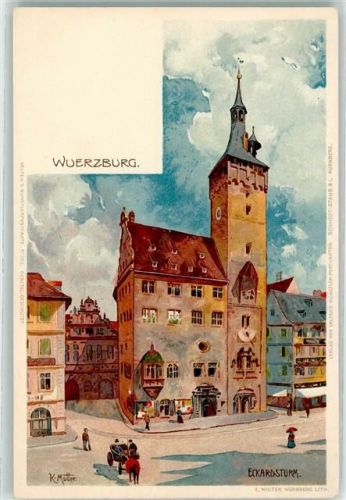 Würzburg 1899 Eckardsturm ,Velten Verlag Nr. 266 AK