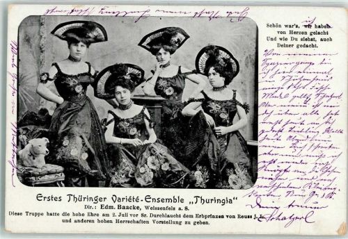 1906 Erstes Thüringer Esemble Thuringia Hund