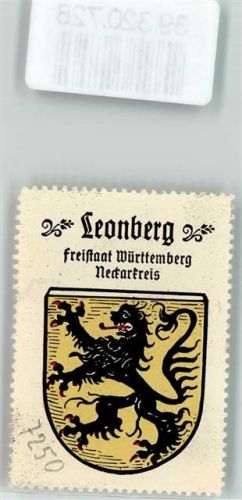 Leonberg Wappen Kaffee Hag ca. 1920-1940 Schwarzer Löwe