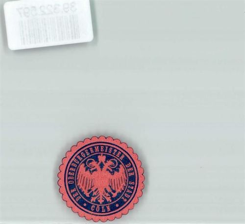 Köln Stadt Oberbürgermeister der Stadt Adler Blau Rosa