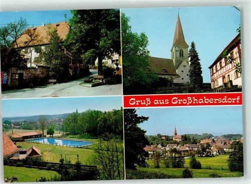 Großhabersdorf Schwimmbad Kirche St. Walburg