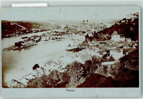 Passau 1903 Dreiflußeck Donau-Ilz-Inn Original Aufnahme