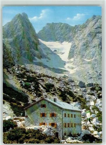 Blaueishütte Blaueisspitze Hochkalter Blaueisgletscher Hüttenstempel