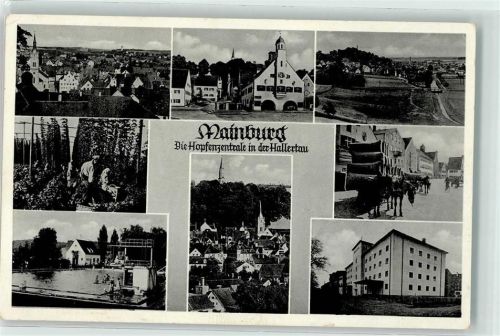 Mainburg Landpost Waltertshofen über Marienburg die Hopfenzentrale in der Hallertau Schwimmbad