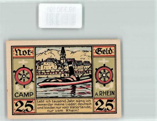 Kamp-Bornhofen Notgeld Camp a. Rhein 25 Pfennig Nr. 56734