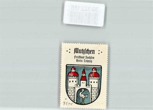 Mutzschen Vignette Wappen Freistaat Sachsen Kreis Leipzig