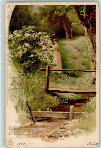 1900 Fluss Frau