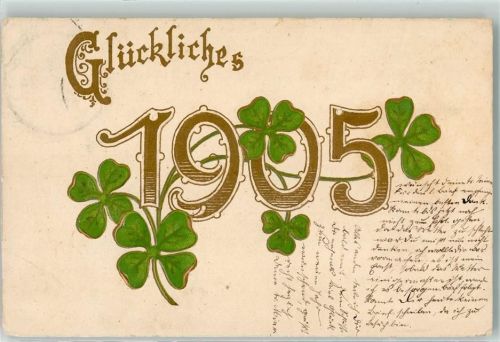 Prägedruck 1905 Vierblättriger Klee