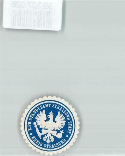 Stralsund K. Pr. Standesamt Stralsund Stadt Kreis Stralsund