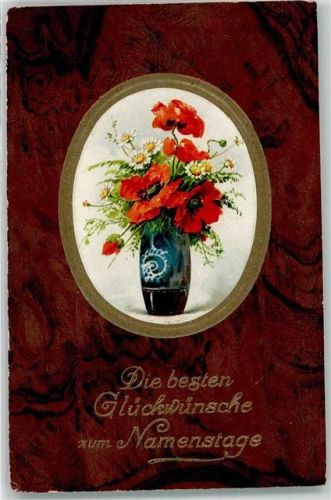 Blumen in Vase Klatschmohn Margerithen