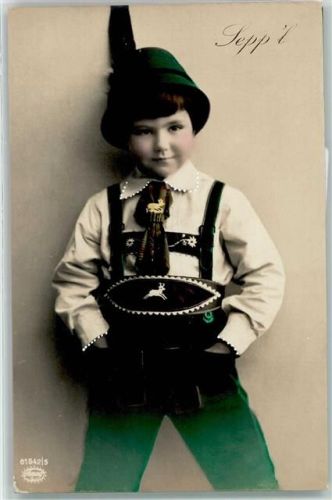 Kind mit Lederhose - Seppl Verlag Amag Serie 61542-1 AK