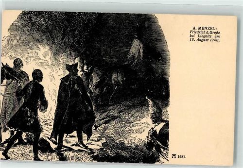 Adel Friedrich der Grosse bei Liegnitz 1760 Serie 138 Adel Friedrich der Große Künstlerkarte