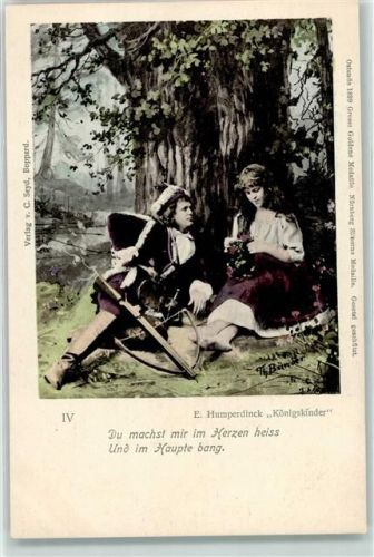 1900 Komponist Humperdinck "Königskinder" Serie Nr. IV