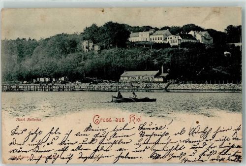 Kiel 1900 Hotel Bellevue Ruderboot