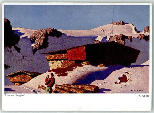 Einsamer Berghof sign. A. Walde Nr. 3