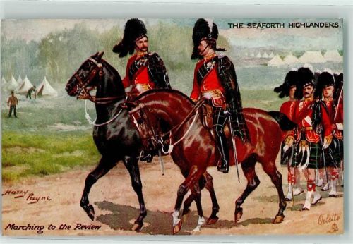 sign. Payne , Tucks Karte 9885 - The Seaforth Highlanders