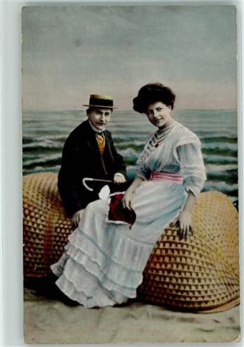 1909 Liebespaar im Strandkorb AL Serie A 169-4