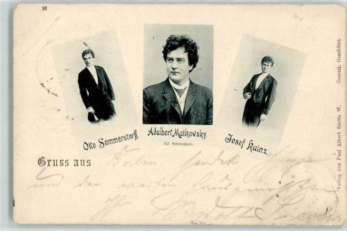 Adalbert Matkowski Otto Sommerstorff Josef Kainz Theaterschauspieler 1898