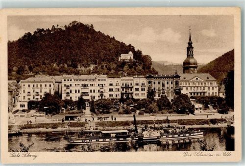Bad Schandau Seitenraddampfer Leitmeritz Hotel Engel